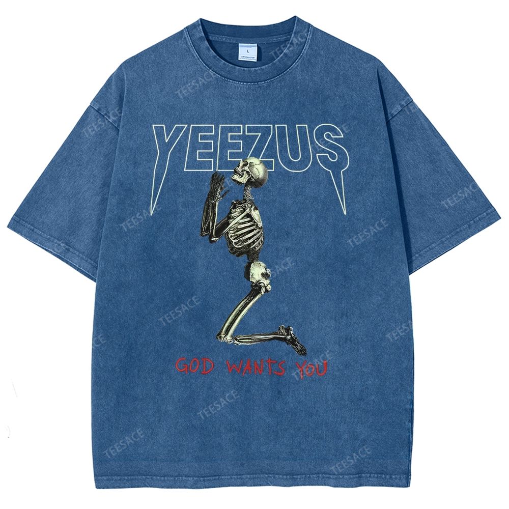 KANYE WEST  Soft-Washed Unisex Casual Vintage Tee