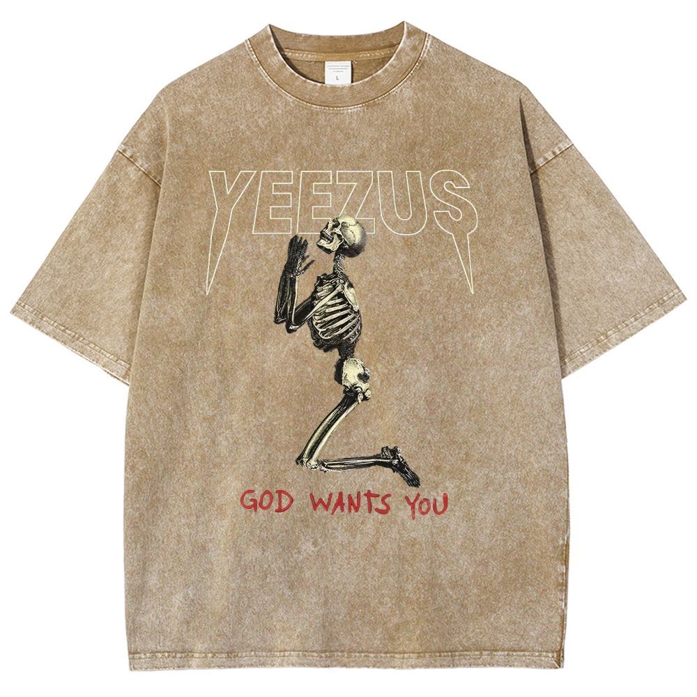 KANYE WEST  Soft-Washed Unisex Casual Vintage Tee