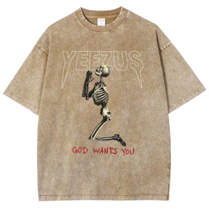 KANYE WEST  Soft-Washed Unisex Casual Vintage Tee