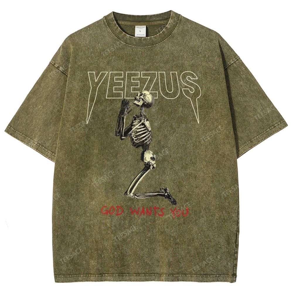 KANYE WEST  Soft-Washed Unisex Casual Vintage Tee