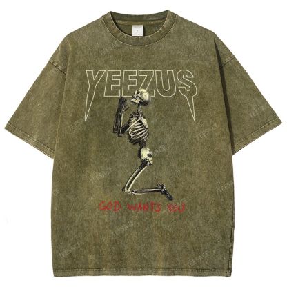 KANYE WEST  Soft-Washed Unisex Casual Vintage Tee