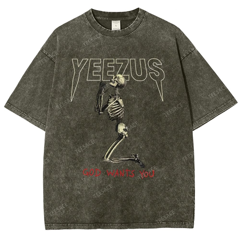 KANYE WEST  Soft-Washed Unisex Casual Vintage Tee