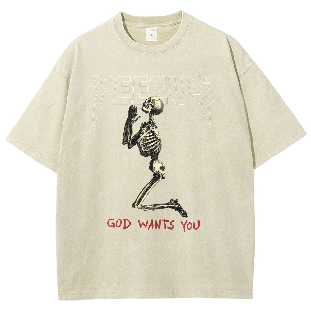 KANYE WEST  Soft-Washed Unisex Casual Vintage Tee