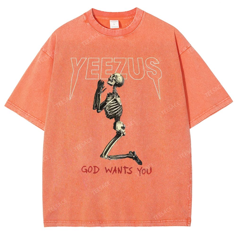 KANYE WEST  Soft-Washed Unisex Casual Vintage Tee