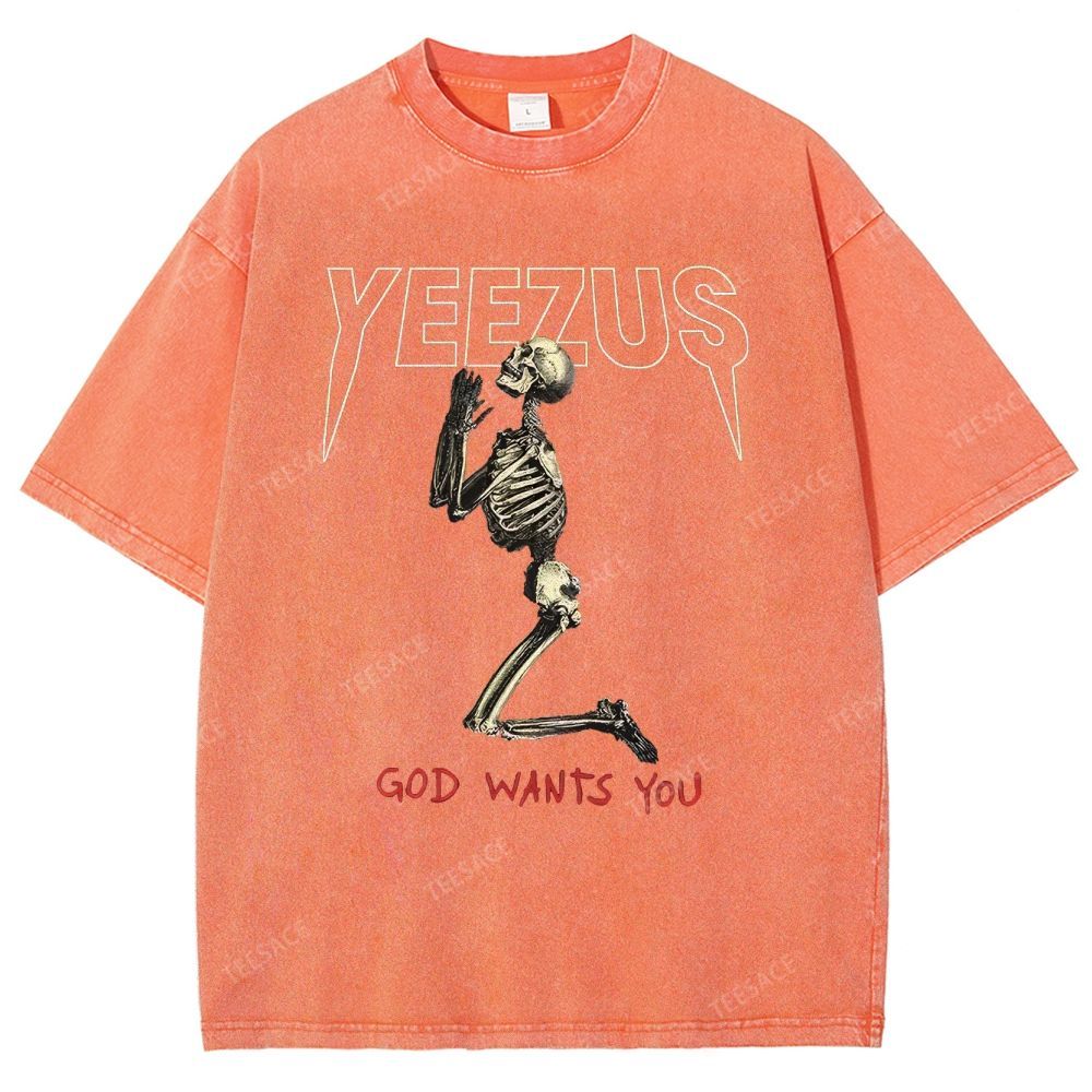 KANYE WEST  Soft-Washed Unisex Casual Vintage Tee