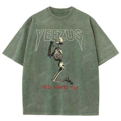 KANYE WEST  Soft-Washed Unisex Casual Vintage Tee