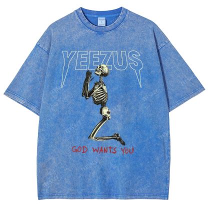 KANYE WEST  Soft-Washed Unisex Casual Vintage Tee