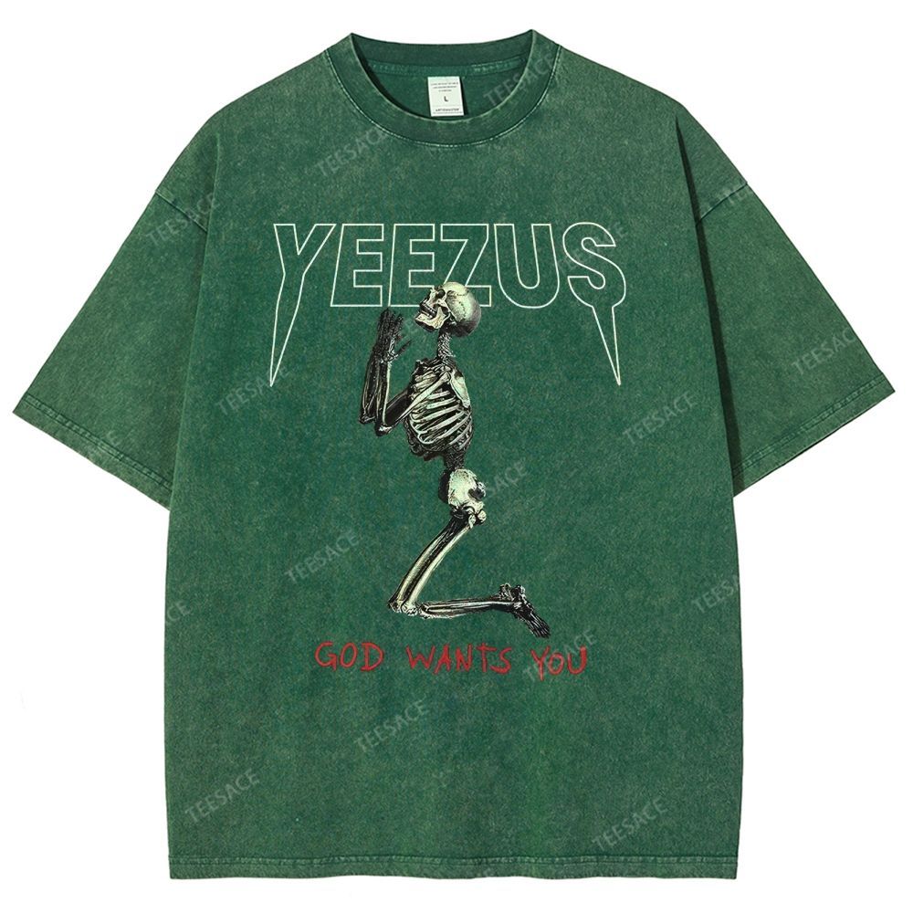 KANYE WEST  Soft-Washed Unisex Casual Vintage Tee