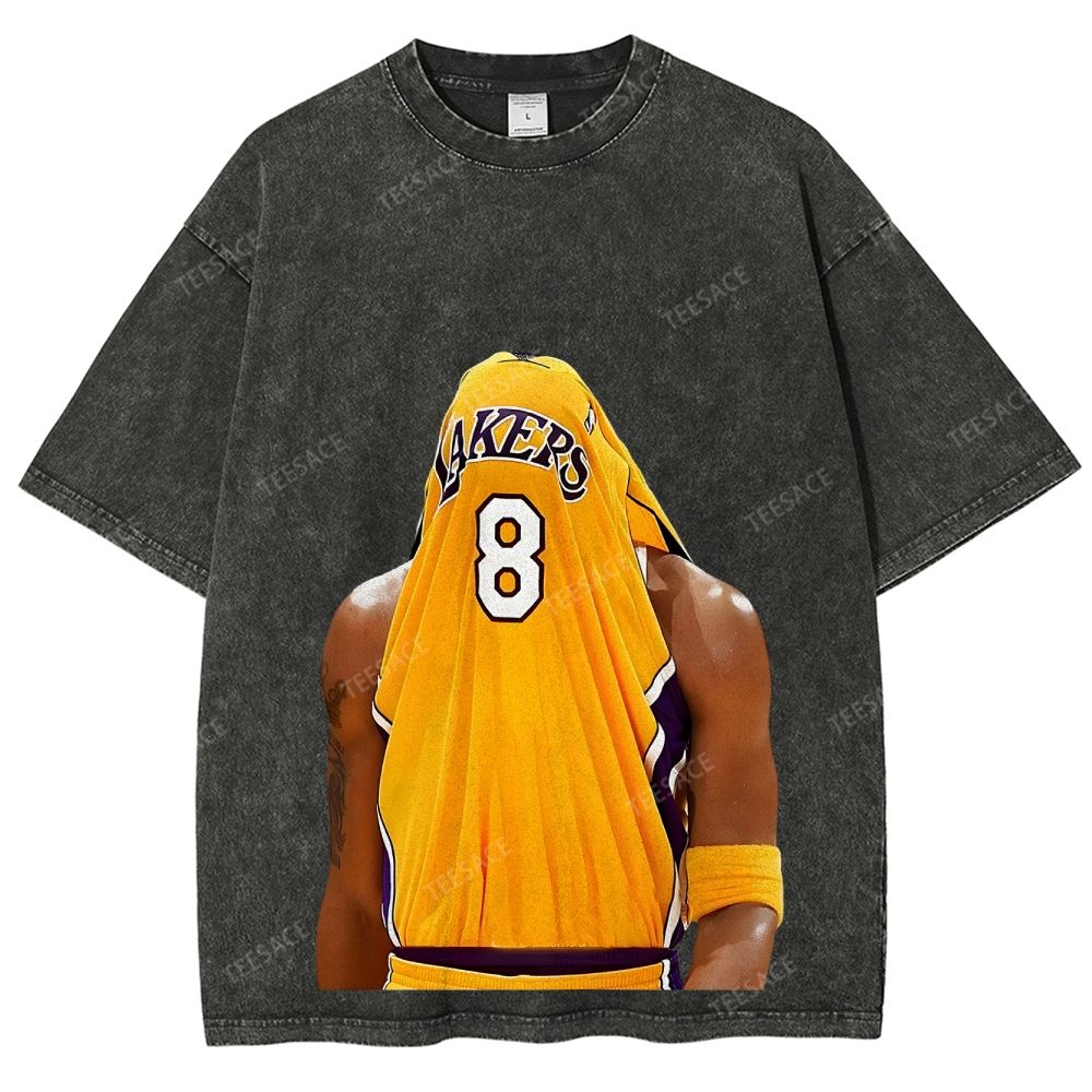 Kobe Bryant No. 8 Jersey Unisex Washed Cotton T-Shirt 