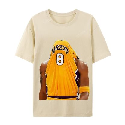 Kobe Bryant No. 8 Jersey Unisex Washed Cotton T-Shirt 