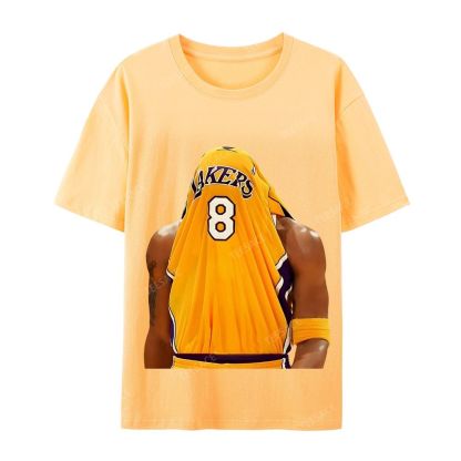 Kobe Bryant No. 8 Jersey Unisex Washed Cotton T-Shirt 