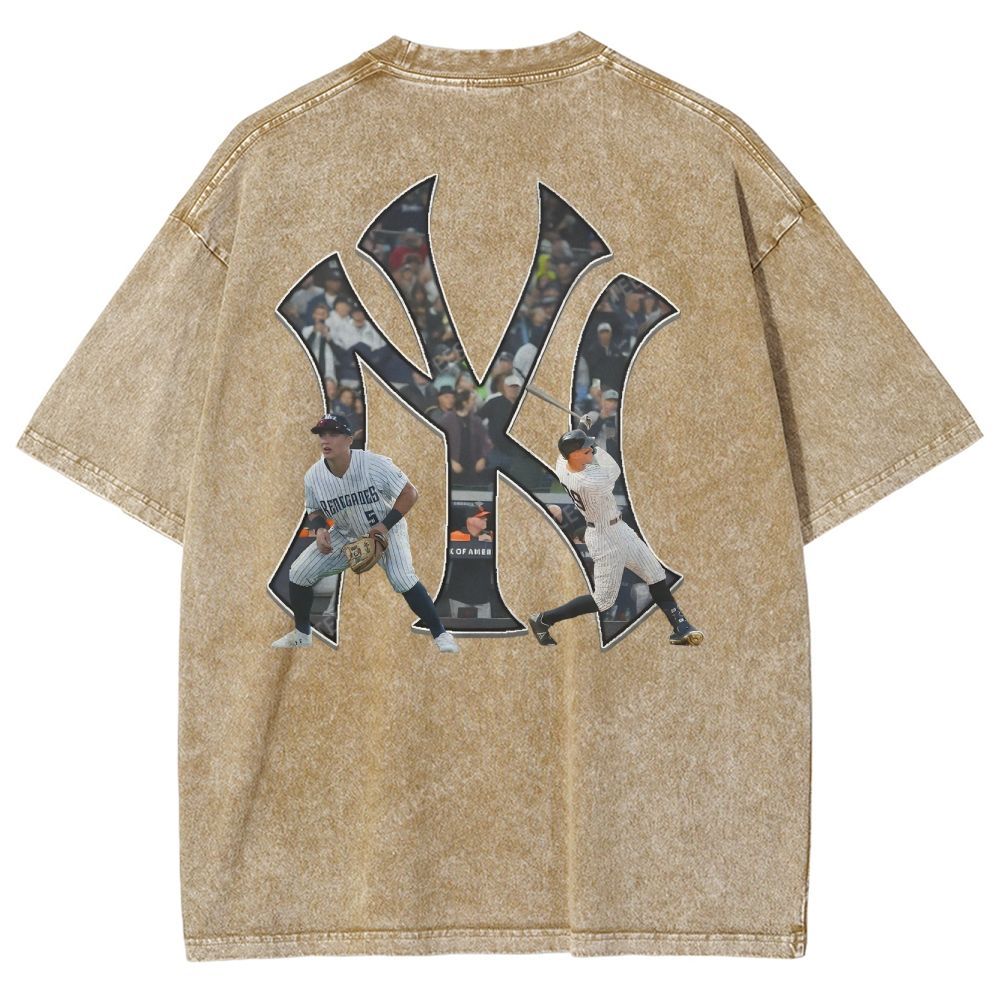 NEW YORK YANKEES TEE “NY”  Glory Vintage Loose Fit T-shirts