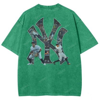 NEW YORK YANKEES TEE “NY”  Glory Vintage Loose Fit T-shirts