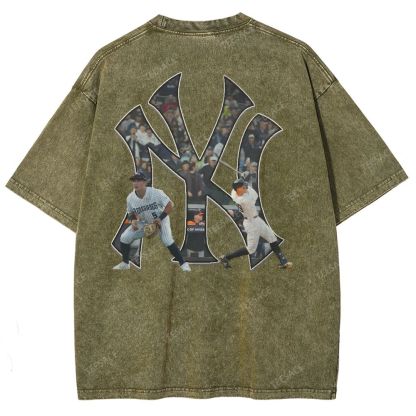 NEW YORK YANKEES TEE “NY”  Glory Vintage Loose Fit T-shirts