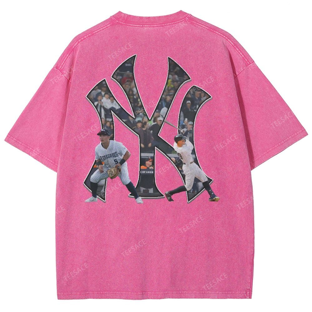 NEW YORK YANKEES TEE “NY”  Glory Vintage Loose Fit T-shirts
