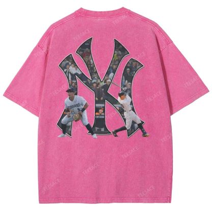 NEW YORK YANKEES TEE “NY”  Glory Vintage Loose Fit T-shirts