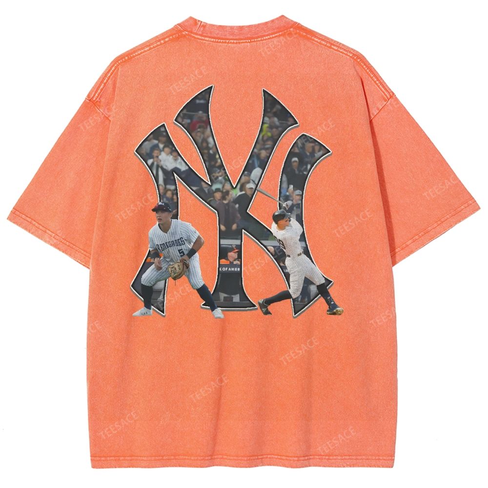 NEW YORK YANKEES TEE “NY”  Glory Vintage Loose Fit T-shirts
