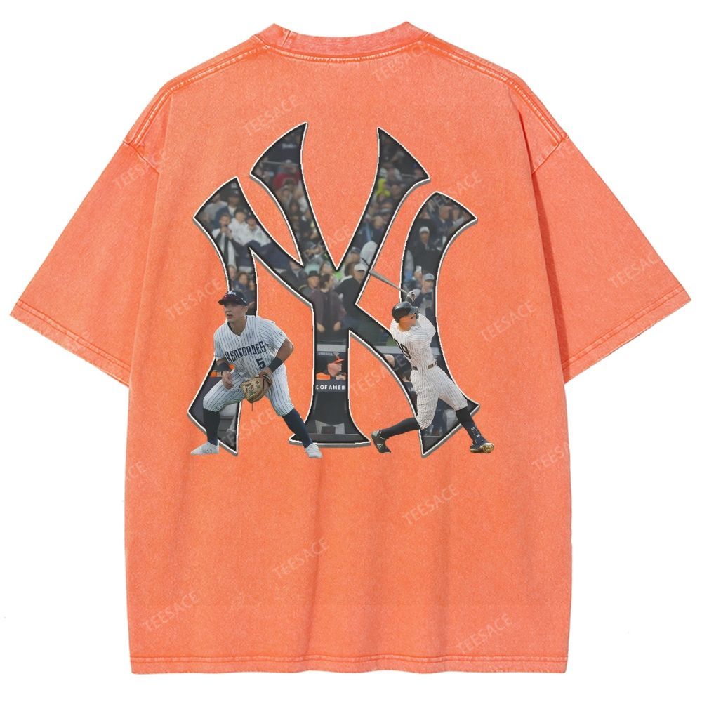 NEW YORK YANKEES TEE “NY”  Glory Vintage Loose Fit T-shirts