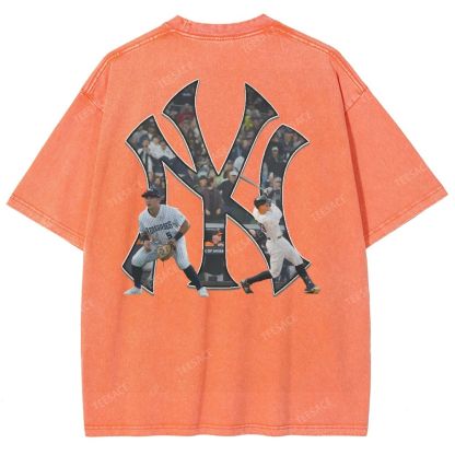 NEW YORK YANKEES TEE “NY”  Glory Vintage Loose Fit T-shirts