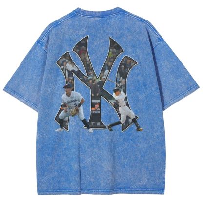 NEW YORK YANKEES TEE “NY”  Glory Vintage Loose Fit T-shirts