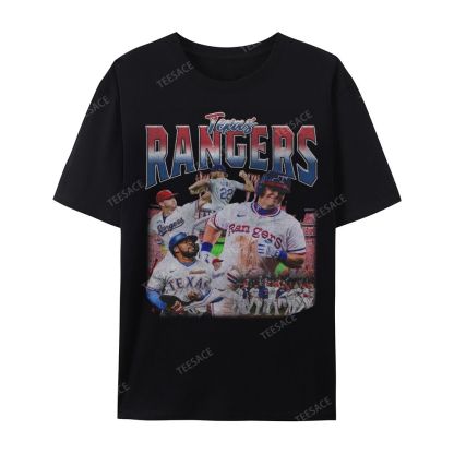 Unisex Casual Cotton Short Sleeve T-Shirt EXAS RANGERS Tee