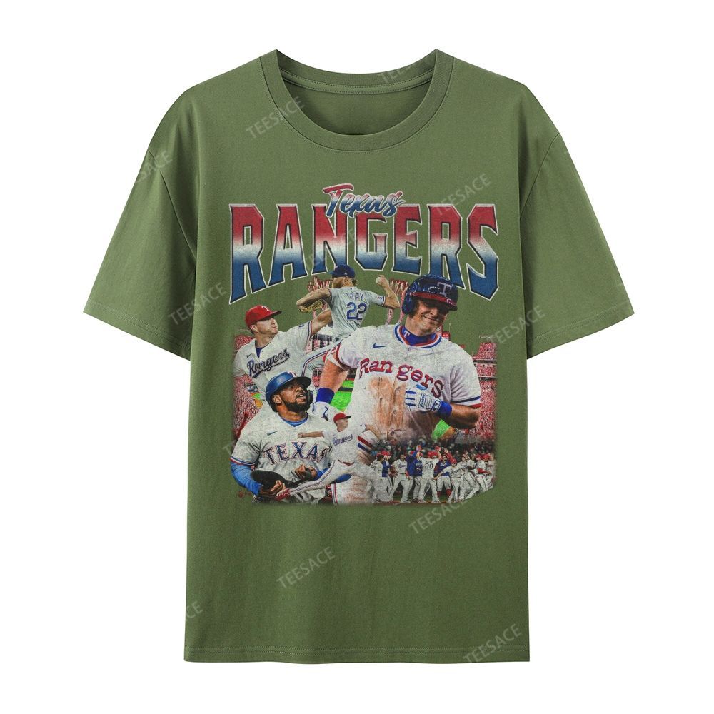 Unisex Casual Cotton Short Sleeve T-Shirt EXAS RANGERS Tee