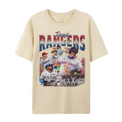 Unisex Casual Cotton Short Sleeve T-Shirt EXAS RANGERS Tee
