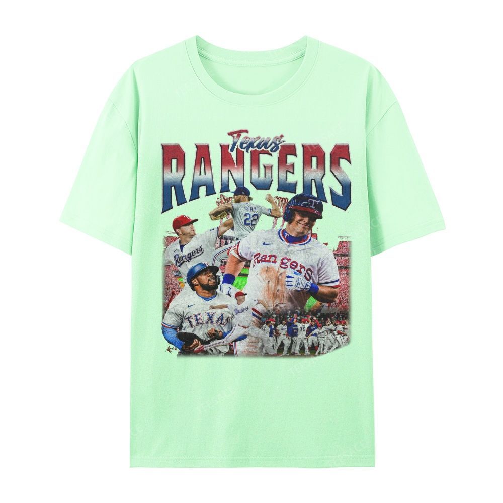 Unisex Casual Cotton Short Sleeve T-Shirt EXAS RANGERS Tee