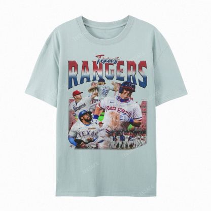 Unisex Casual Cotton Short Sleeve T-Shirt EXAS RANGERS Tee