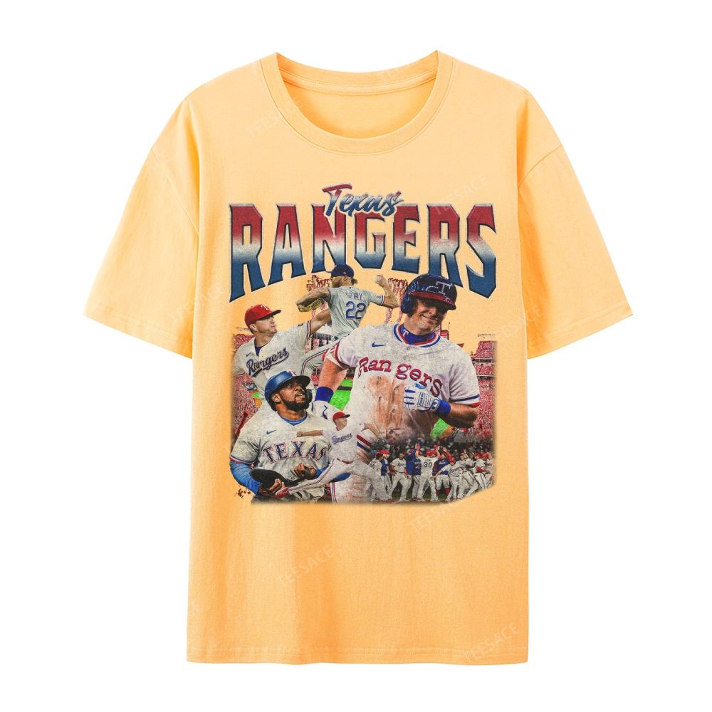 Unisex Casual Cotton Short Sleeve T-Shirt EXAS RANGERS Tee