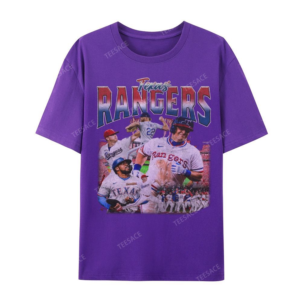Unisex Casual Cotton Short Sleeve T-Shirt EXAS RANGERS Tee