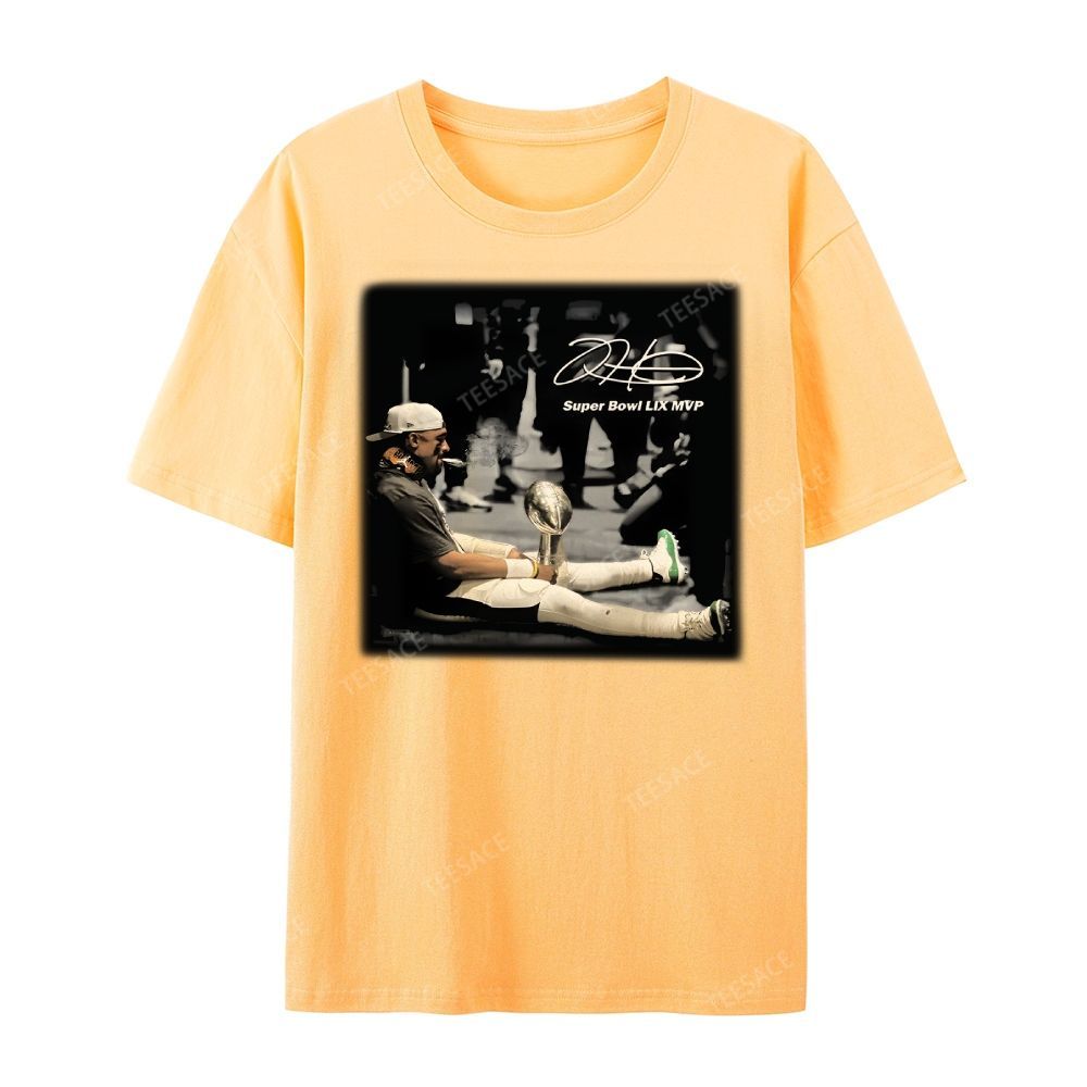 Unisex Casual Cotton Short Sleeve T-Shirt | JALEN HURTS MVP 2.12 2.0 TEE