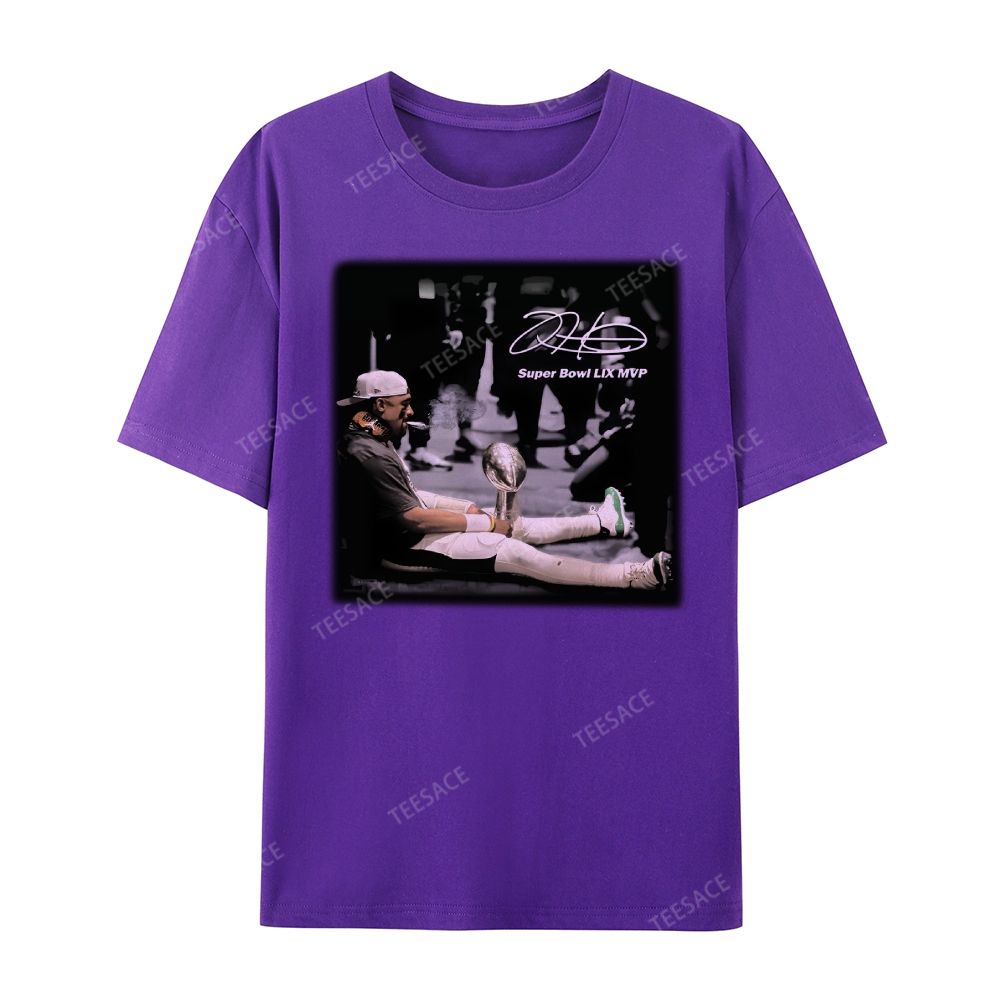 Unisex Casual Cotton Short Sleeve T-Shirt | JALEN HURTS MVP 2.12 2.0 TEE