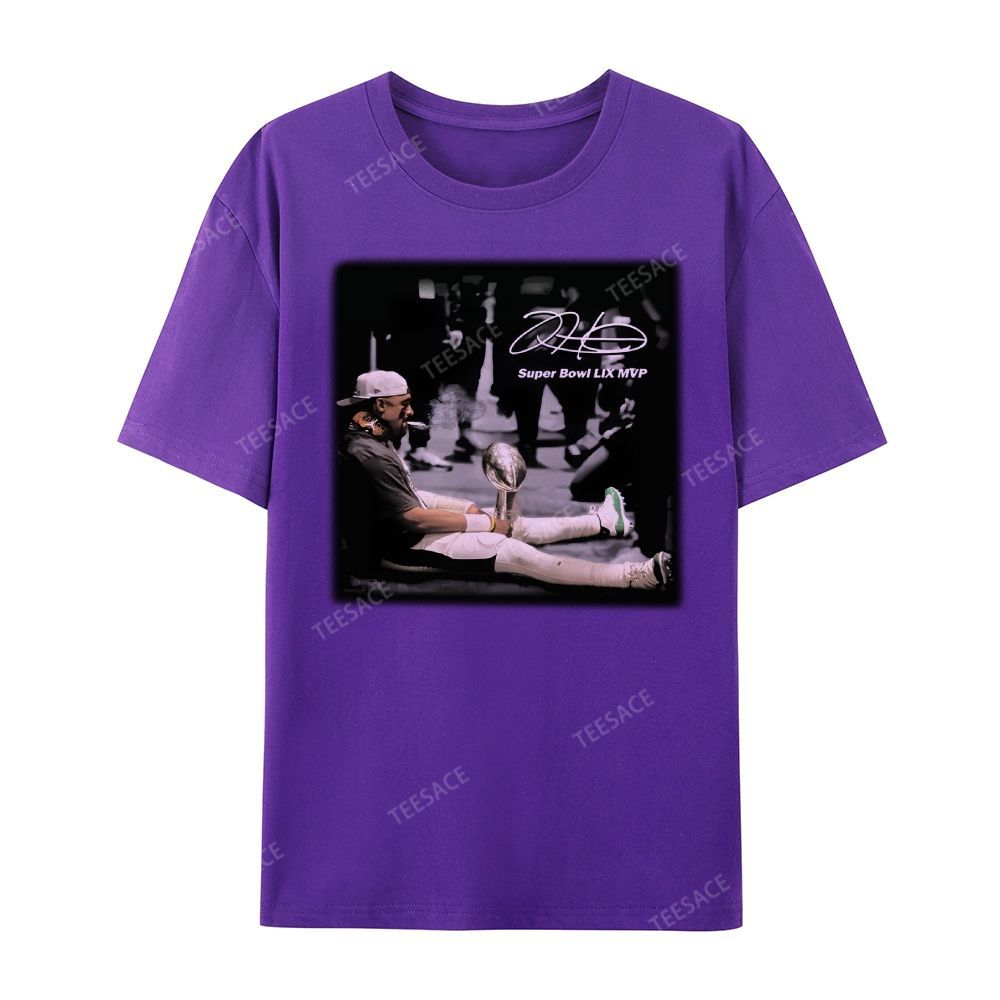 Unisex Casual Cotton Short Sleeve T-Shirt | JALEN HURTS MVP 2.12 2.0 TEE