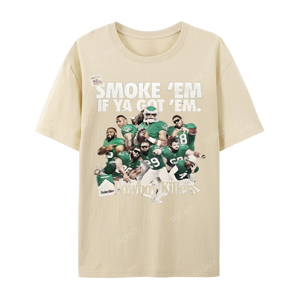 Unisex Casual Cotton Short Sleeve T-Shirt | JALEN-HURTS-TEE