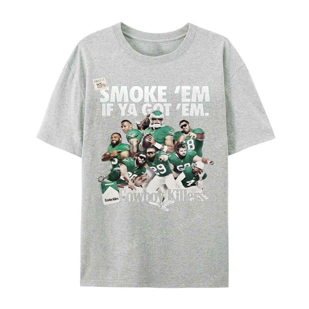 Unisex Casual Cotton Short Sleeve T-Shirt | JALEN-HURTS-TEE
