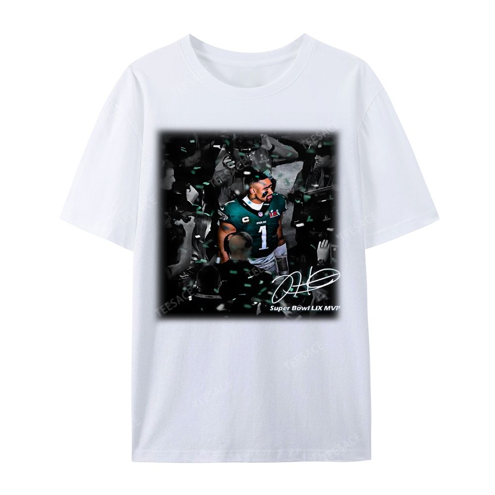 Unisex Casual Cotton Short Sleeve T-Shirt | JALEN HURTS MVP 2.12 3.0 TEE