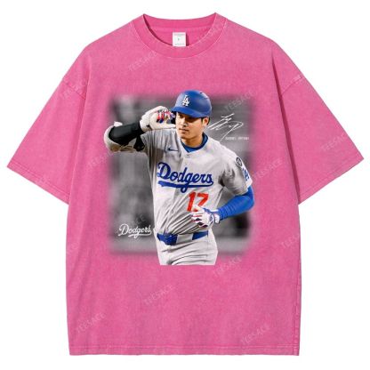 Vintage Style Unisex-Adult Oversized Washed Street T-shirt | SHOHEI OHTANI V4 TEE 