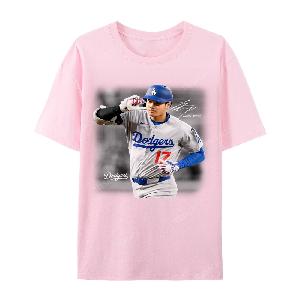 Unisex Casual Cotton Short Sleeve T-Shirt | SHOHEI OHTANI V4 TEE 