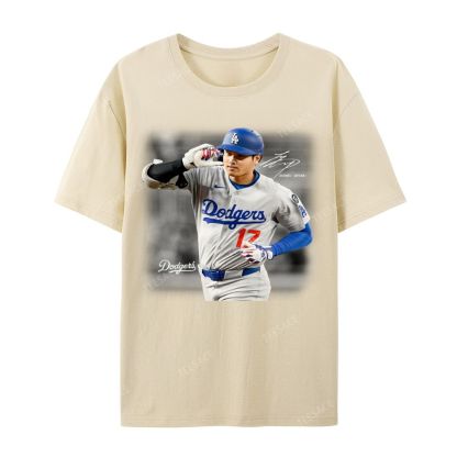 Unisex Casual Cotton Short Sleeve T-Shirt | SHOHEI OHTANI V4 TEE 