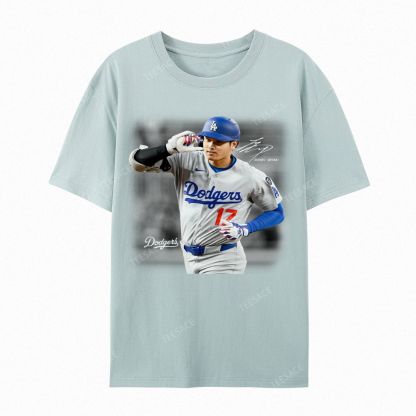 Unisex Casual Cotton Short Sleeve T-Shirt | SHOHEI OHTANI V4 TEE 