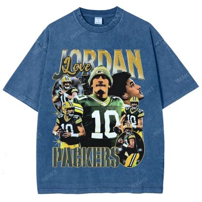 Vintage Style Unisex-Adult Oversized Washed Street T-shirt JORDAN LOVE TEE V5