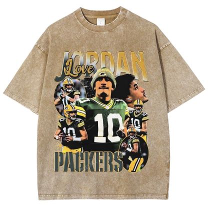 Vintage Style Unisex-Adult Oversized Washed Street T-shirt JORDAN LOVE TEE V5