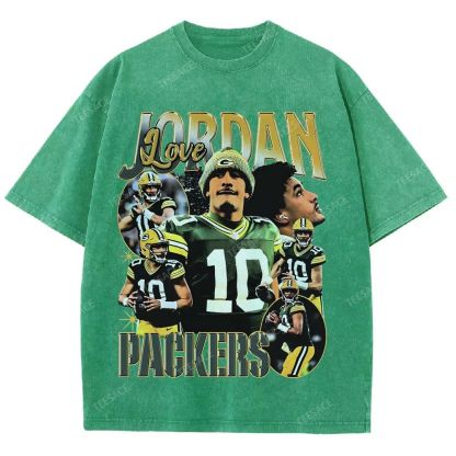 Vintage Style Unisex-Adult Oversized Washed Street T-shirt JORDAN LOVE TEE V5