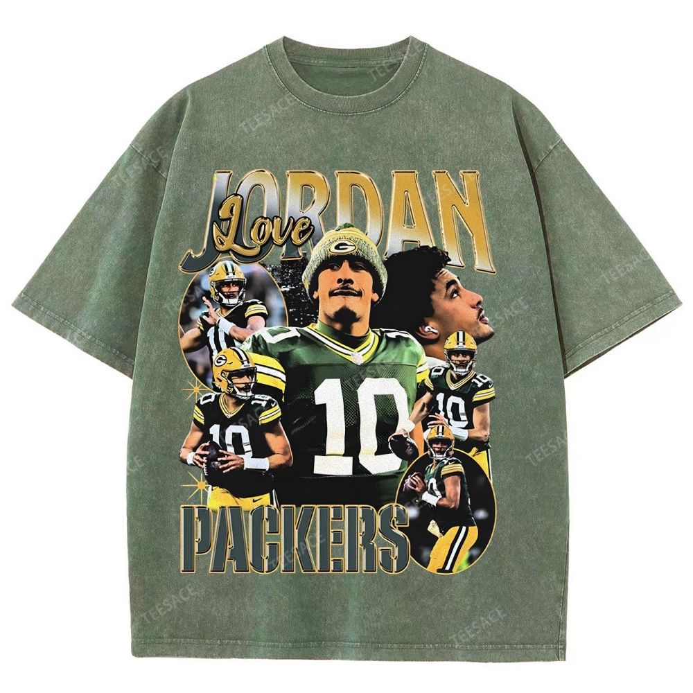 Vintage Style Unisex-Adult Oversized Washed Street T-shirt JORDAN LOVE TEE V5