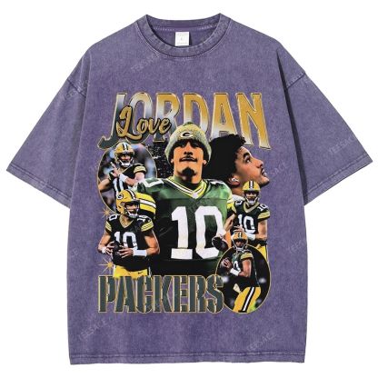 Vintage Style Unisex-Adult Oversized Washed Street T-shirt JORDAN LOVE TEE V5