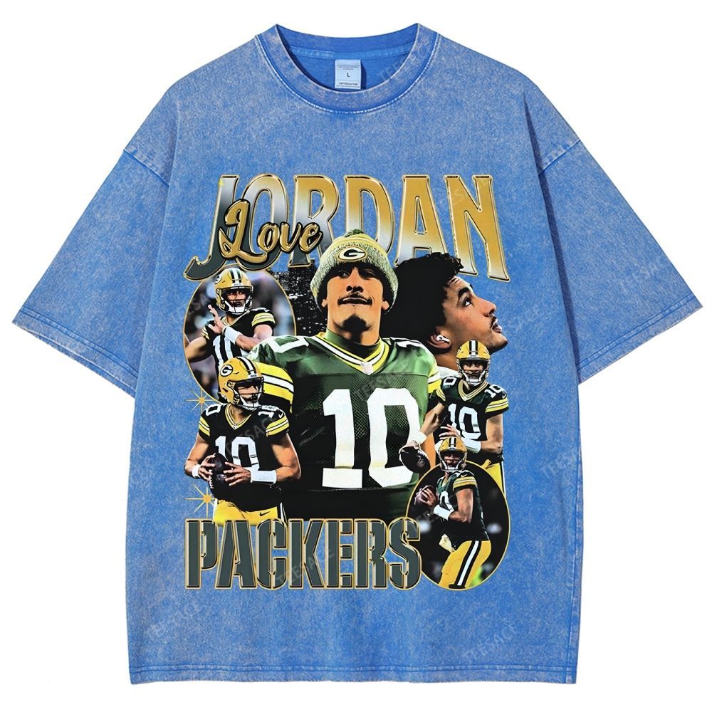 Vintage Style Unisex-Adult Oversized Washed Street T-shirt JORDAN LOVE TEE V5