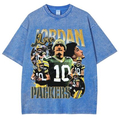 Vintage Style Unisex-Adult Oversized Washed Street T-shirt JORDAN LOVE TEE V5