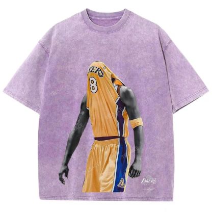 Vintage Style Unisex-Adult Oversized Washed Street T-shirt KOBE V2 TEE
