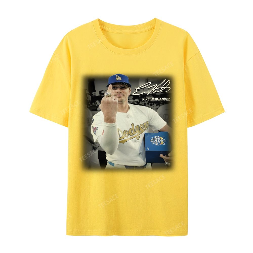 Unisex-Adult Casual Short Sleeve T-Shirt KIKE HERNANDEZ TEE